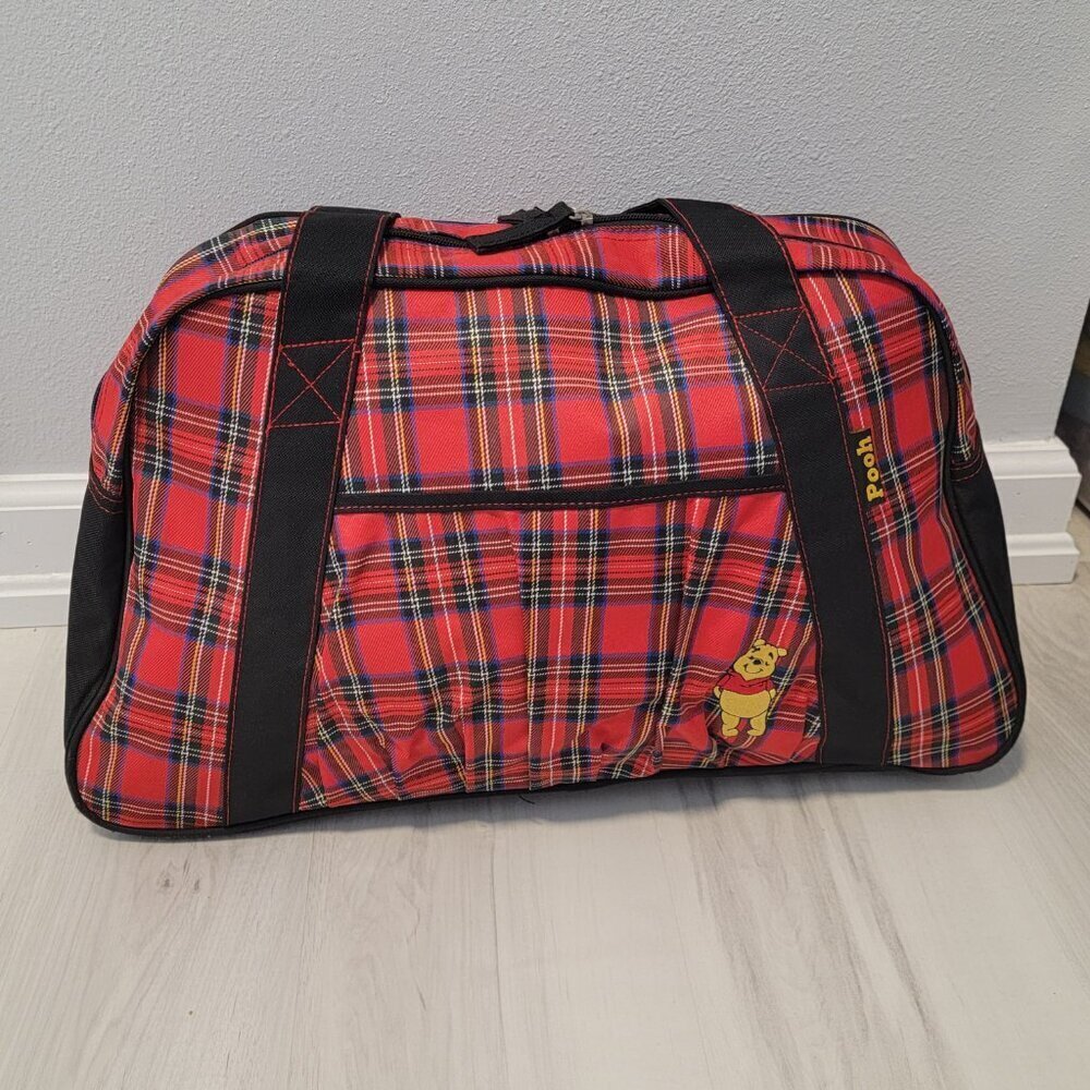 Vintage Disney Winnie the Pooh Plaid Travel Shoulder Bag - Picture 8 of 15